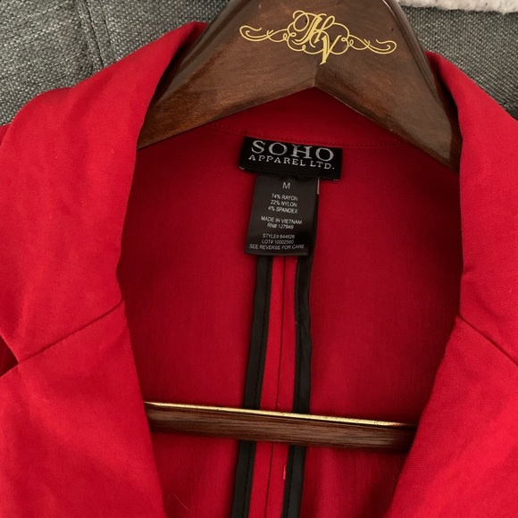 NWOT stretchy red blazer, size M - Picture 5 of 5